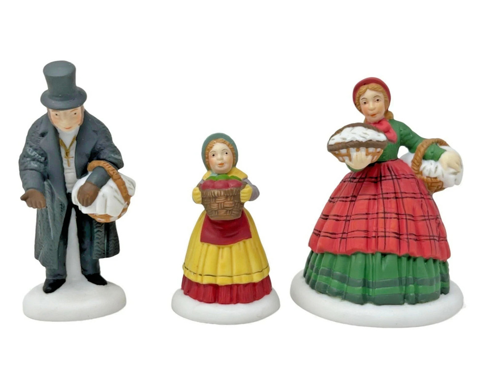 Dept 56 Dickens Village The Spirit Of Giving Set of 3 Figurines Retired w/ Box